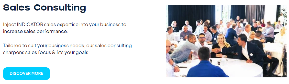 Indicator Sales Consulting - Inject INDICATOR sales expertise into your business to increase sales performance.  Tailored to suit your business needs, our sales consulting sharpens sales focus & fits your goals. 